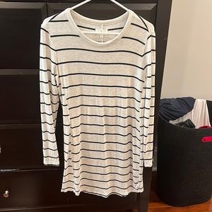 Super soft striped tunic. Great with leggings!
